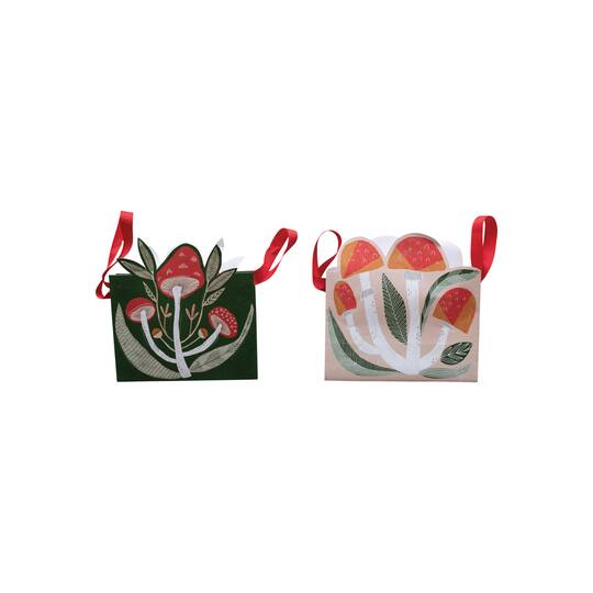 Hello Honey Multicolor Printed Paper Mushroom Shaped Gift Bags, 2ct.